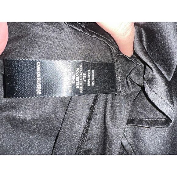 Max and Cleo black cocktail dress lined black tiered chiffon adjustable straps - Picture 10 of 10